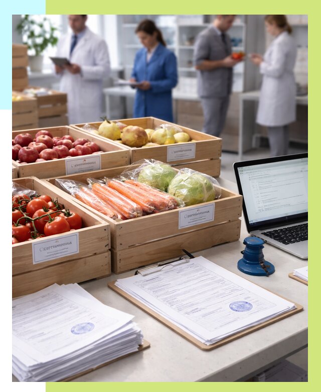 Сертификация овощей и фруктов в Белове от 9230 р. | Алешин-Блв