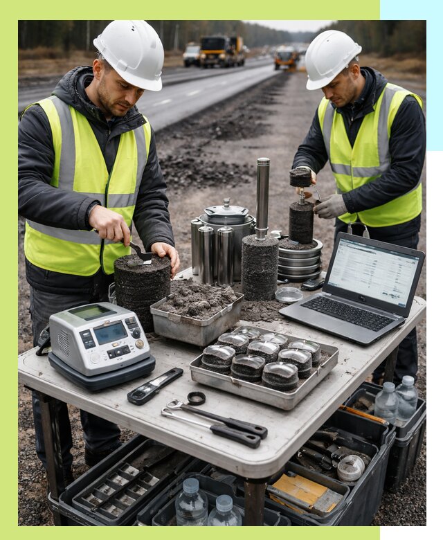 Сертификация асфальта: испытания и подтверждение в Белове