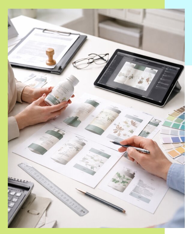 Профессиональная разработка дизайна и текста этикетки продукции в Белове